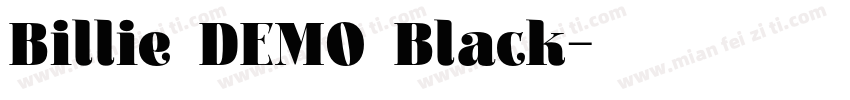 Billie DEMO Black字体转换